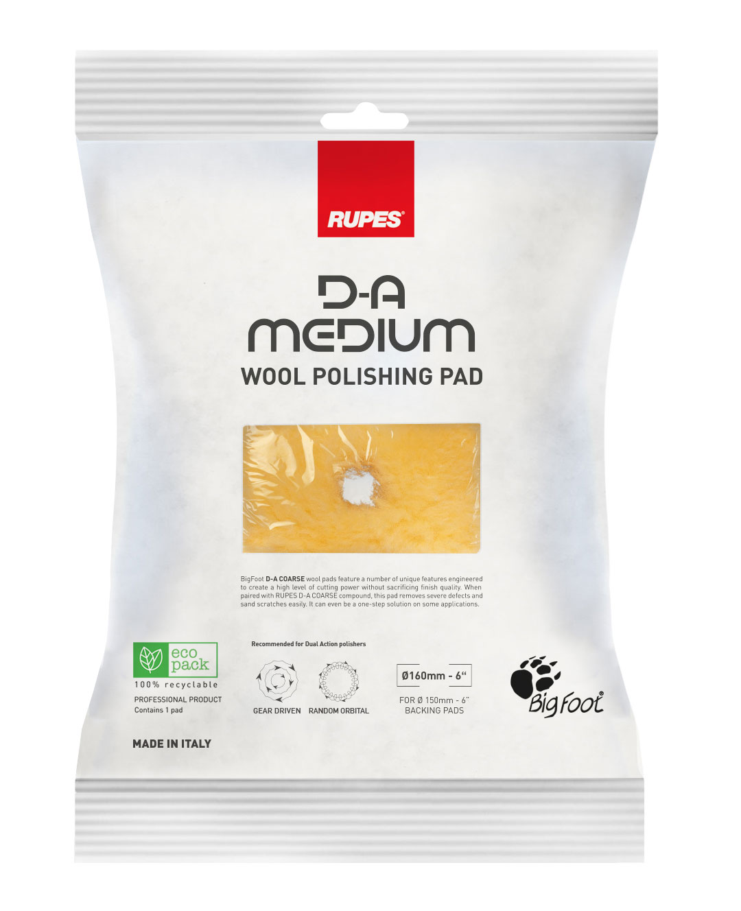 Rupes DA Medium Wool 130mm (5" - LHR15) Medium Pad *NEW*