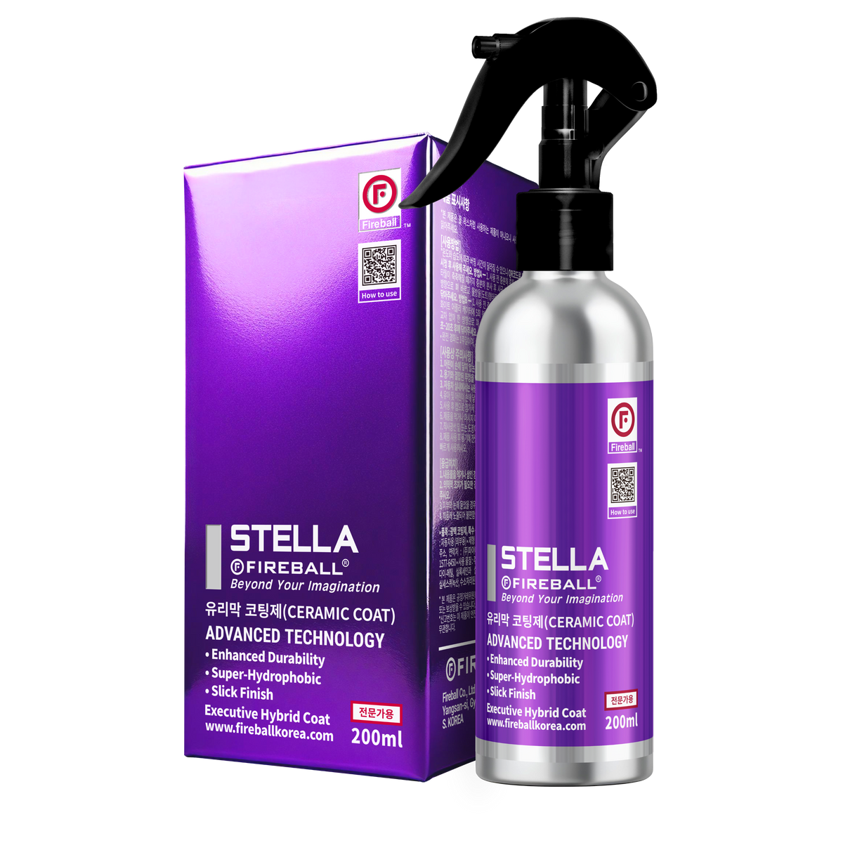 Fireball STELLA Hybrid Spray Ceramic Coating 200mL (PROFESSIONNEL AUTORISÉ SEULEMENT, CONTACTEZ-NOUS POUR AVOIR ACCÈS)