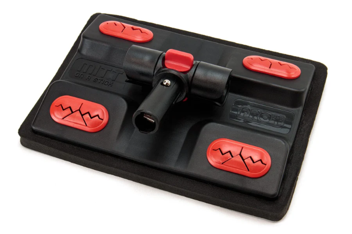 Autofiber [Mitt on a Stick PRO] Adjustable Wash Tool with 360 Locking Head - Long Pole (35" to 83")