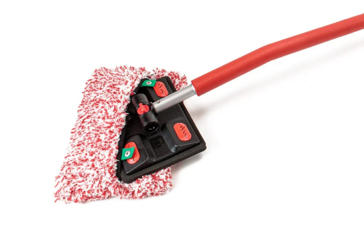 Autofiber [RED Mitt on a Stick PRO+] Brosse de lavage avec tête rotative *Nouvelle version!*