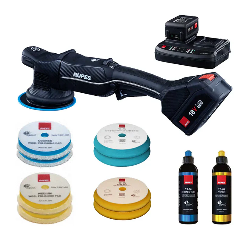 RUPES iBrid HLR15 Outil, Chargeur, 2 Batteries et Accessoires HLR15/CB2/BAS