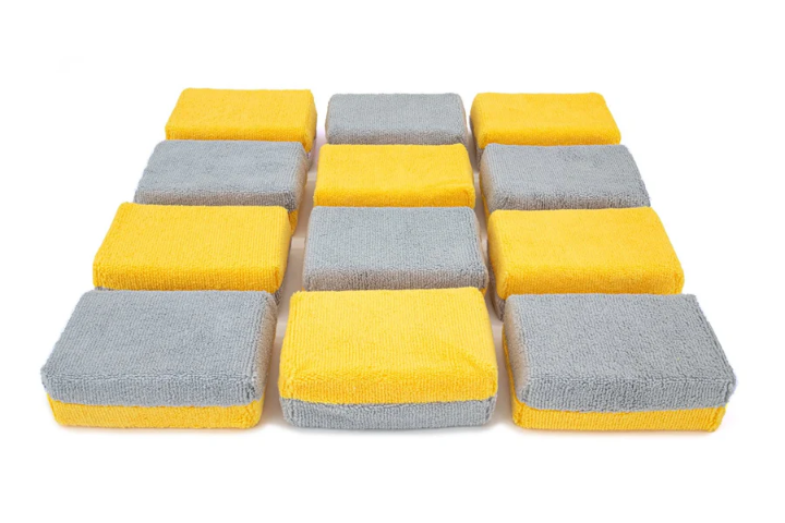 Autofiber [Saver Applicator Terry] MF Applicator THICK (5&quot;x3.5&quot;x1.75&quot;) with Plastic Barrier (12 pack)