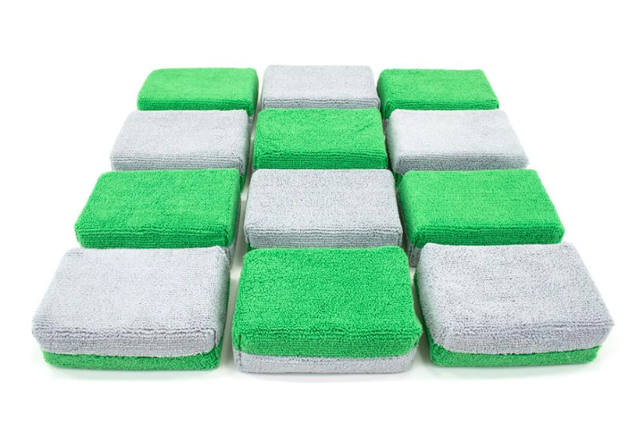 Autofiber [Saver Applicator Terry] Applicateurs microfibres LARGES avec Barrière Plastique (5&quot; x 3.5&quot; x 1.75&quot;) - Ensemble de 12