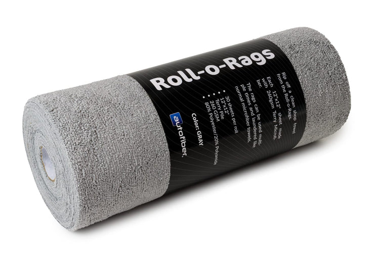 Autofiber [Roll-o-Rags] Microfiber Towels on a Roll 12&quot;x12&quot; - 30/roll