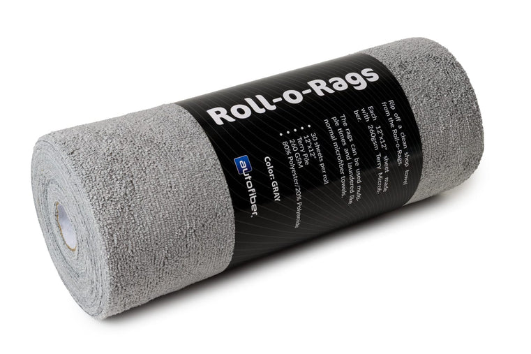 Autofiber [Roll-o-Rags] Microfiber Towels on a Roll 12"x12" - 30/roll