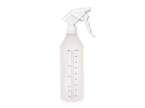 Epoca Bouteille Graduée NBR avec Vaporisateur 1L Blanc-Blanc