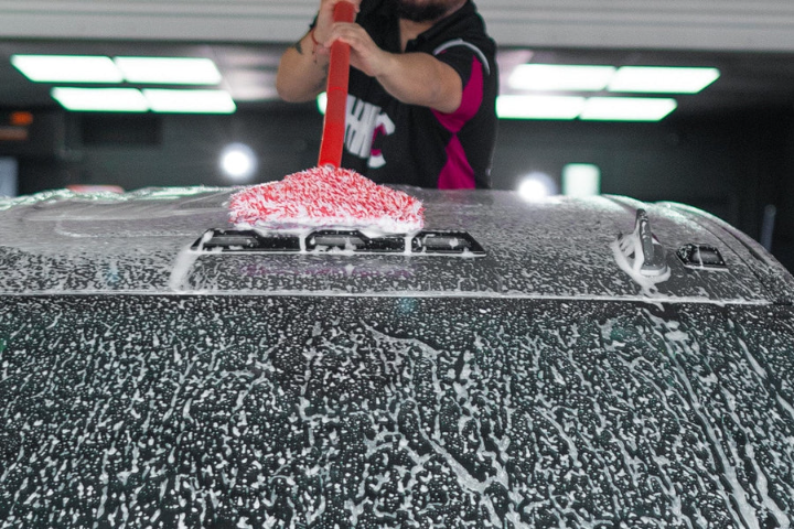 Autofiber [RED Mitt on a Stick PRO+] Brosse de lavage avec tête rotative *Nouvelle version!*