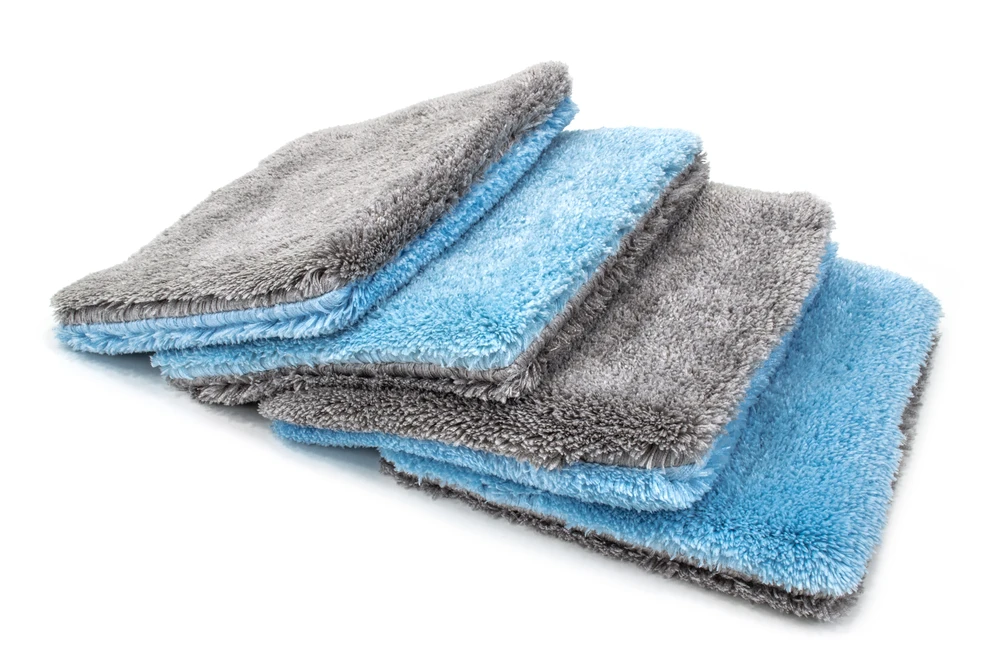 Autofiber [Flat Out] Microfiber Wash Pad (9&quot;x8&quot;) Blue/Gray (4 Pack)