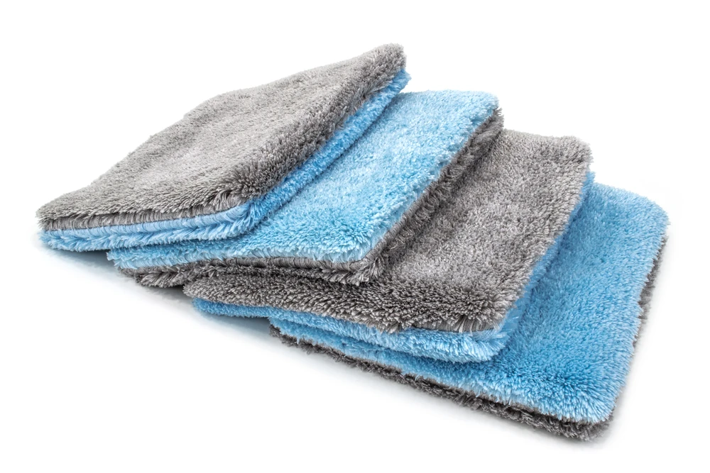 Autofiber [Flat Out] Microfiber Wash Pad (9&quot;x8&quot;) Blue/Gray (Ensemble de 4)