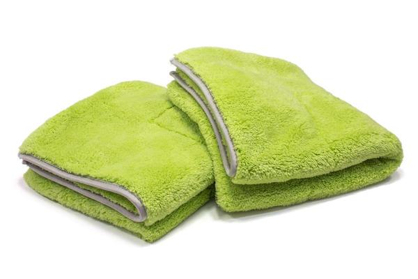 Autofiber [Motherfluffer] Plush Rinseless Wash and Drying Towel (16 in. x 16 in., 1100 gsm) Ensemble de 2 Passion Detailing