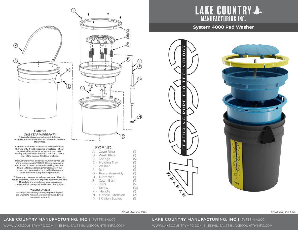 Lake Country Pad Washer System 4000