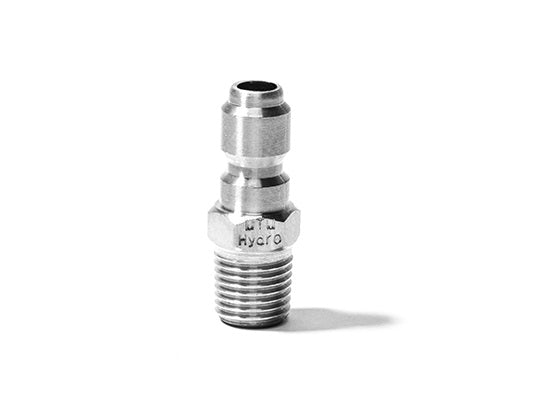 MTM Hydro Stainless Steel Quick Connect Plug 3/8&quot; MPT #24.0082