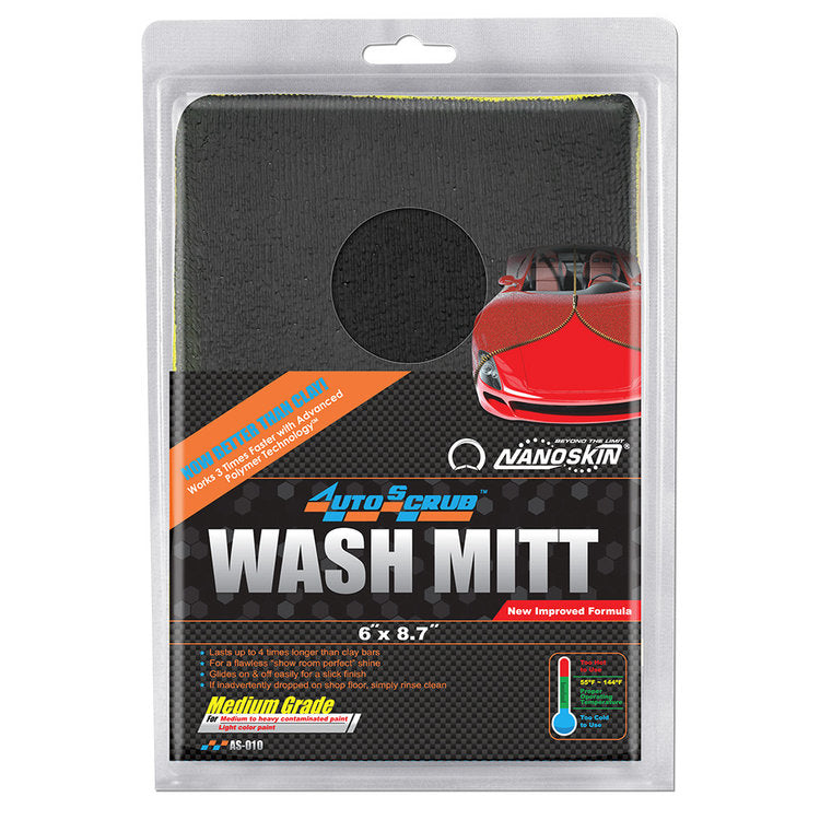 Nanoskin Autoscrub Wash Mitt 6&quot; x 8.7&quot; Medium Grade Passion Detailing