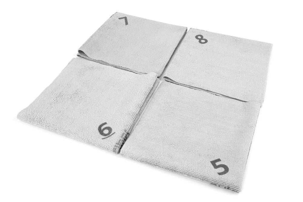 Autofiber [Quadrant Wipe] Microfiber Coating Application Towel (16 in. x 16 in.) - 10 pack Passion Detailing