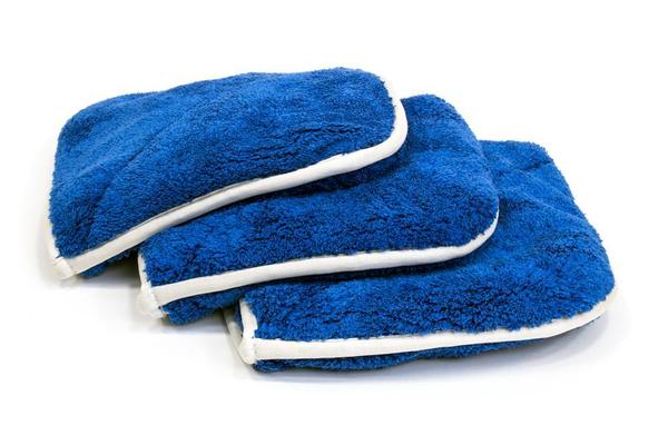 Autofiber [Double Flip Blue] Linge Microfibre pour Lavage &amp; Sans Rinçage (8 in. x 8 in., 1100 gsm) Ensemble de 3 Passion Detailing